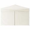 vidaXL Folding Party Tent with Sidewalls Cream 3x3 m