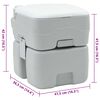 vidaXL Camping Toilet Grey and White 41.5 x 36.5 x 42 cm Polyethylene