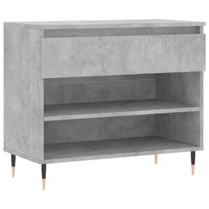 vidaXL Shoe Cabinet Concrete Grey 70x36x60 cm Engineered Wood