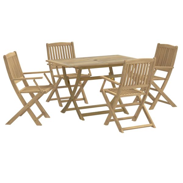 vidaXL 5 Piece Garden Dining Set Solid Wood Acacia
