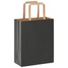 vidaXL Paper Bags 250 pcs with Handles Black 18x8x22 cm