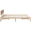 vidaXL Bed Frame with Headboard Natural 120 x 200 cm Solid Pine Wood