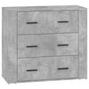 vidaXL Sideboards 3 pcs Concrete Grey Engineered Wood