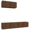 vidaXL 3 Piece TV Cabinet Set Brown Oak Engineered Wood