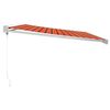 vidaXL Retractable Awning Orange and Brown 4.5x3 m Fabric and Aluminium