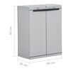 vidaXL Trash Bin Eco Cabinet 68x39x89 cm Grey and Black