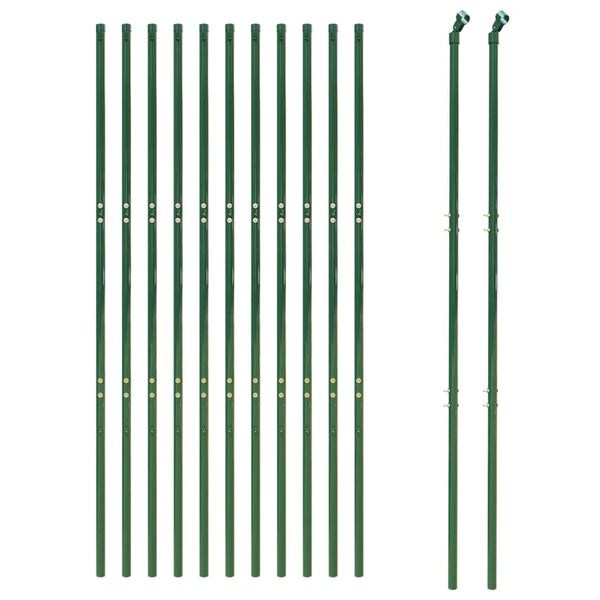 vidaXL Wire Mesh Fence Green 1.4x25 m Galvanised Steel