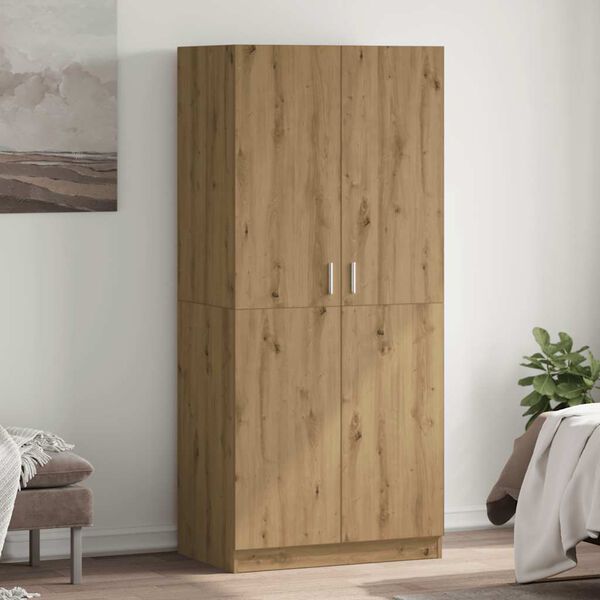 vidaXL Wardrobe Artisan Oak 90x52x200 cm Engineered Wood