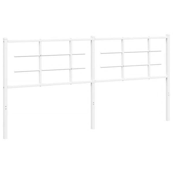 vidaXL Metal Replace Headboard White 180 cm