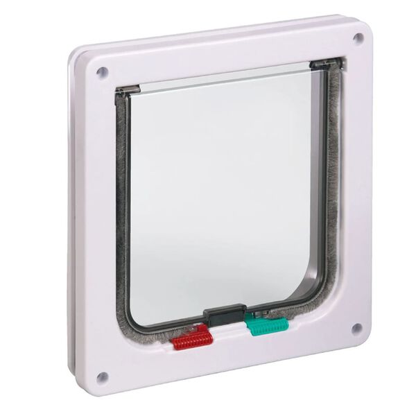 Karlie 4-way Lockable Cat Door Porta 19.2x5x20 cm White