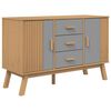 vidaXL Sideboard OLDEN Grey and Brown 114x43x73.5cm Solid Wood Pine