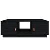 vidaXL Coffee Table Black 100x50x35 cm Solid Wood Pine