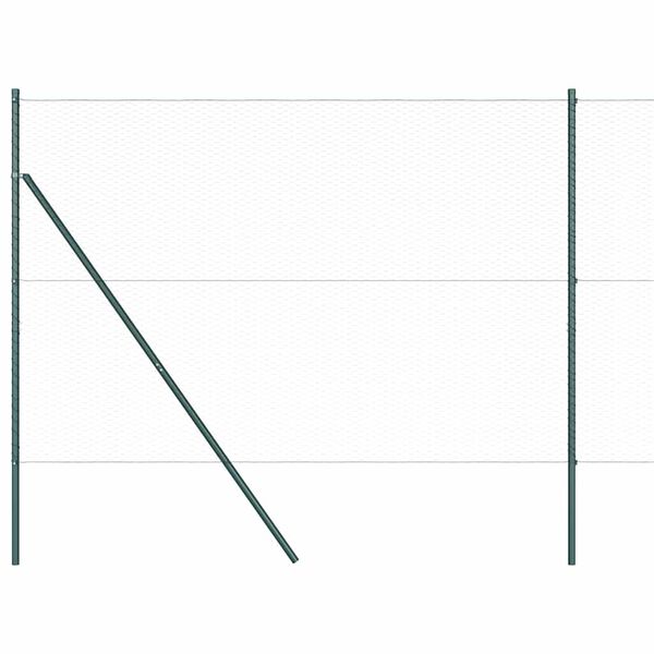 vidaXL Fence Post Grey 100 x 1.6 m (25 mm mesh) Steel and PVC