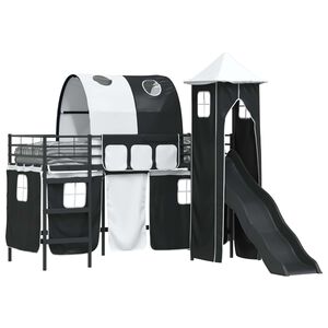 vidaXL Kids'Loft Bed Frame Black 90 x 190 cm Metal