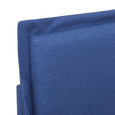 vidaXL Bed Frame Blue Fabric 135x190 cm Double