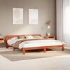 vidaXL Bed Frame without Mattress Wax Brown 200x200 cm Solid Wood Pine
