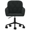 vidaXL Office Chair Height Adjustable Black 56 x 61.5 x 72 cm Velvet