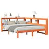 vidaXL Bookcase Bed without Mattress Wax Brown 140x200 cm Solid Wood Pine
