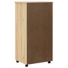 vidaXL Rolling Cabinet with Drawers MOSS Clear Varnish Solid Pine wood