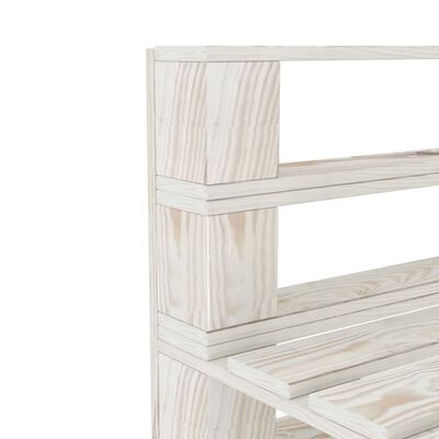 vidaXL 4 Piece Garden Pallets Lounge Set Wood White