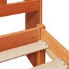 vidaXL Bookcase Bed without Mattress Wax Brown 200x200cm Solid Wood Pine