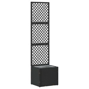 vidaXL Garden Planter Black 35 x 30 x 135 cm Metal