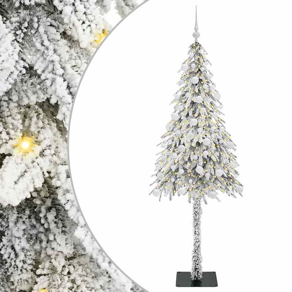vidaXL Christmas Tree with 300 LEDs White 180 cm PE and Steel