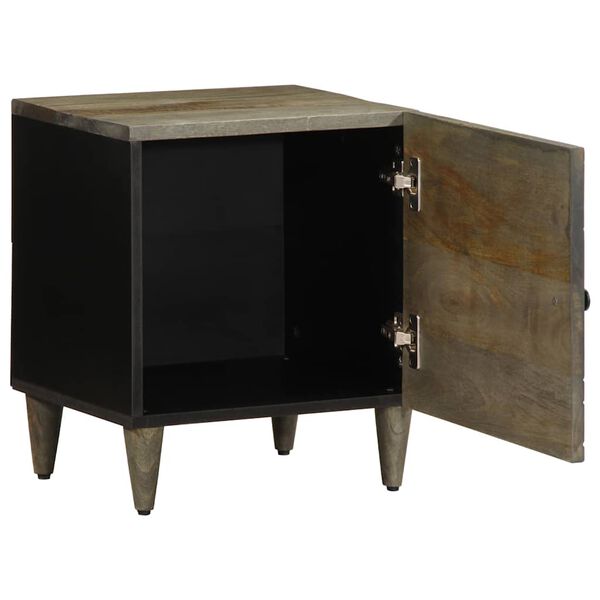 vidaXL Bedside Cabinets 2 pcs Light Grey 40x33x46 cm Solid Wood Mango