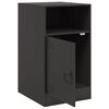 vidaXL Bedside Cabinet Black 34.5x39x62 cm Steel