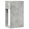 vidaXL Computer Tower Stand with Drawer Concrete Grey 30x44x74 cm