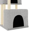 vidaXL Cat Tree with Sisal Scratching Posts Light Grey 122 cm