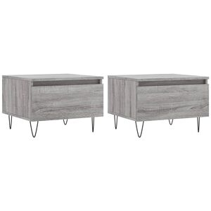vidaXL Coffee Tables 2 pcs Grey Sonoma 50x46x35 cm Engineered Wood