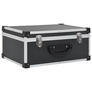 vidaXL CD Case for 60 CDs Aluminium ABS Black