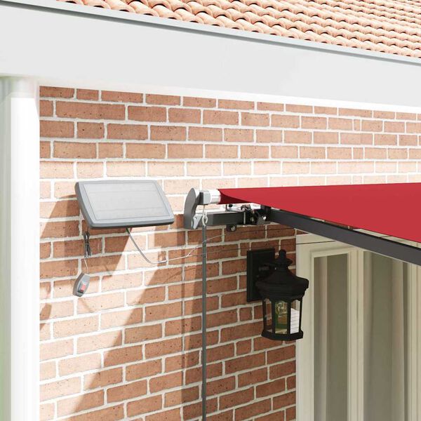 vidaXL Retractable Awning Manual Red 600 x 350 cm Fabric