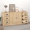 vidaXL Sideboards 3 pcs Sonoma Oak Engineered Wood