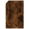 vidaXL Bedside Cabinets with LED Lights Wall-mounted 2 pcs Smoked Oak