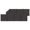 vidaXL Fence Panel 8 pcs WPC and Aluminium Black