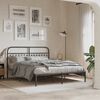 vidaXL Metal Headboard Black 150 cm