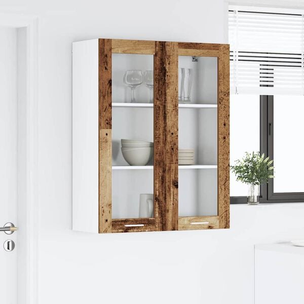 vidaXL Hanging Cabinet Old Wood 80 x 31 x 100 cm Engineered Wood