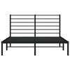 vidaXL Metal Bed Frame without Mattress with Headboard Black 120x200cm