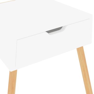 vidaXL Bedside Cabinet High Gloss White 40x40x56 cm Engineered Wood