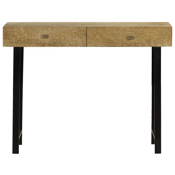 vidaXL Console Table Solid Mango Wood 102x30x79 cm