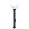 vidaXL Bollard Lights with Sensor&Outlet 3 pcs 80 cm Black IP44
