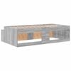 vidaXL Bed Frame with Drawer Grey Sonoma 100 x 200 cm Engineered Wood