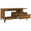 vidaXL Coffee Table Smoked Oak 90x49x45 cm Engineered Wood