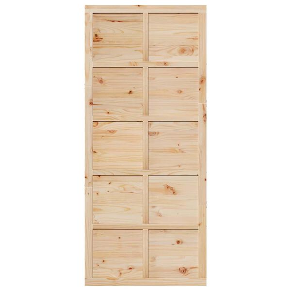 vidaXL Barn Door Brown 100 x 210 cm Solid pine wood