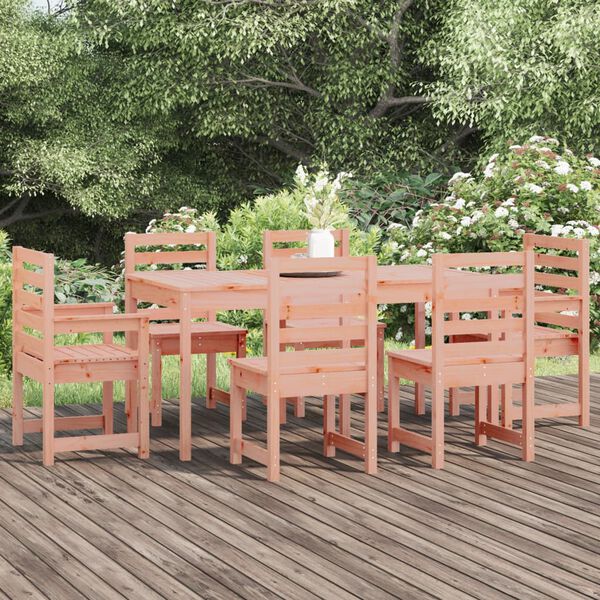 vidaXL 7 Piece Garden Dining Set Solid Wood Douglas