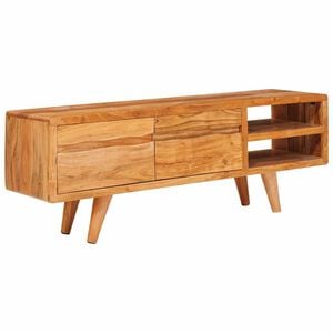 vidaXL TV Cabinet with Shelf Brown 110 x 30 x 40 cm Solid Acacia Wood