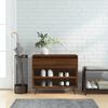 vidaXL Shoe Cabinet Brown Oak 70x36x60 cm Engineered Wood