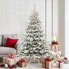 vidaXL Artificial Hinged Christmas Tree White 180 cm PE and PVC